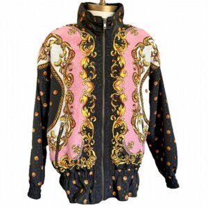 Vintage Baroque Batwing Lined Windbreaker Light Jacket - Medium